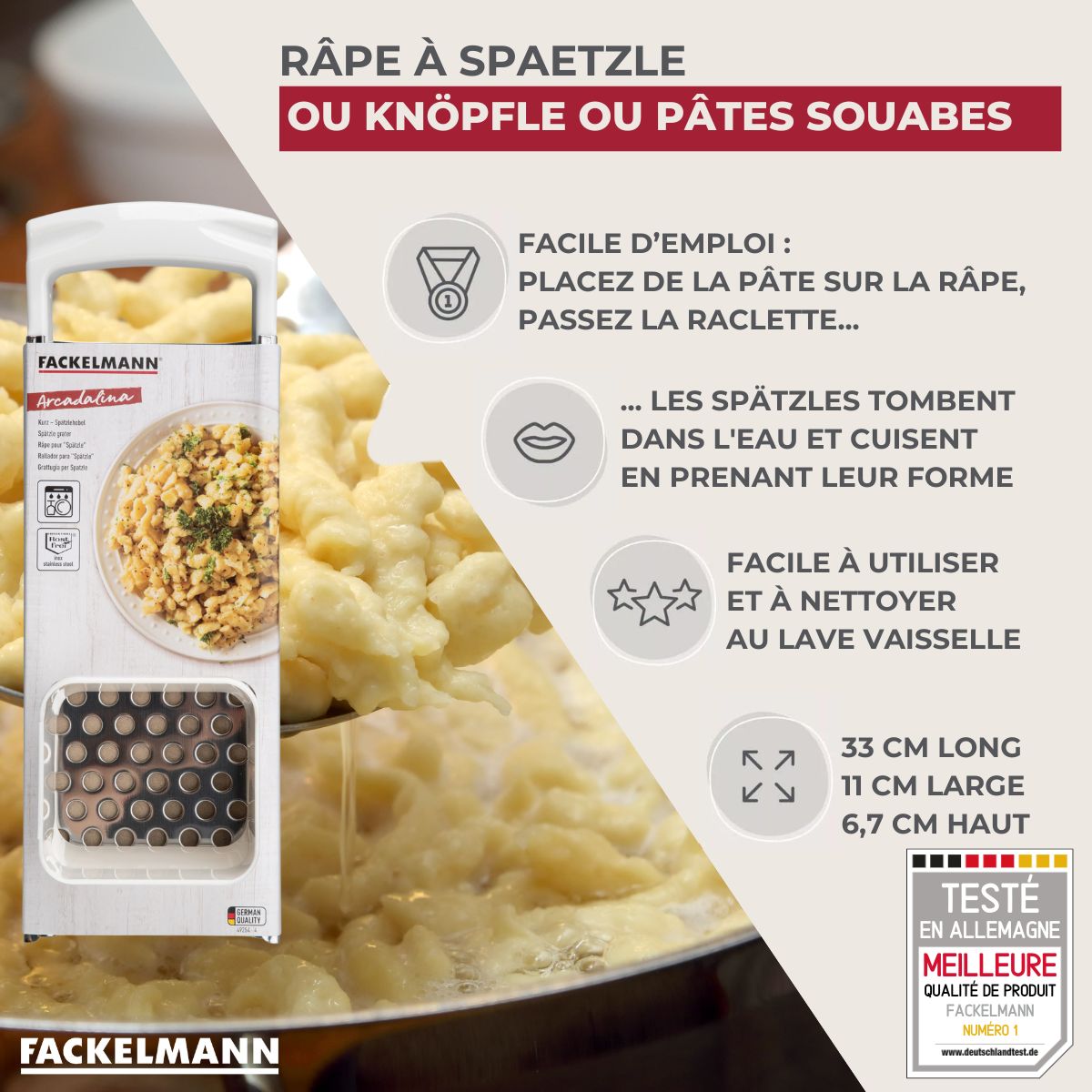 Plaque à spätzle 33 cm  Handmade Tradition Fackelmann - Mathon - 3