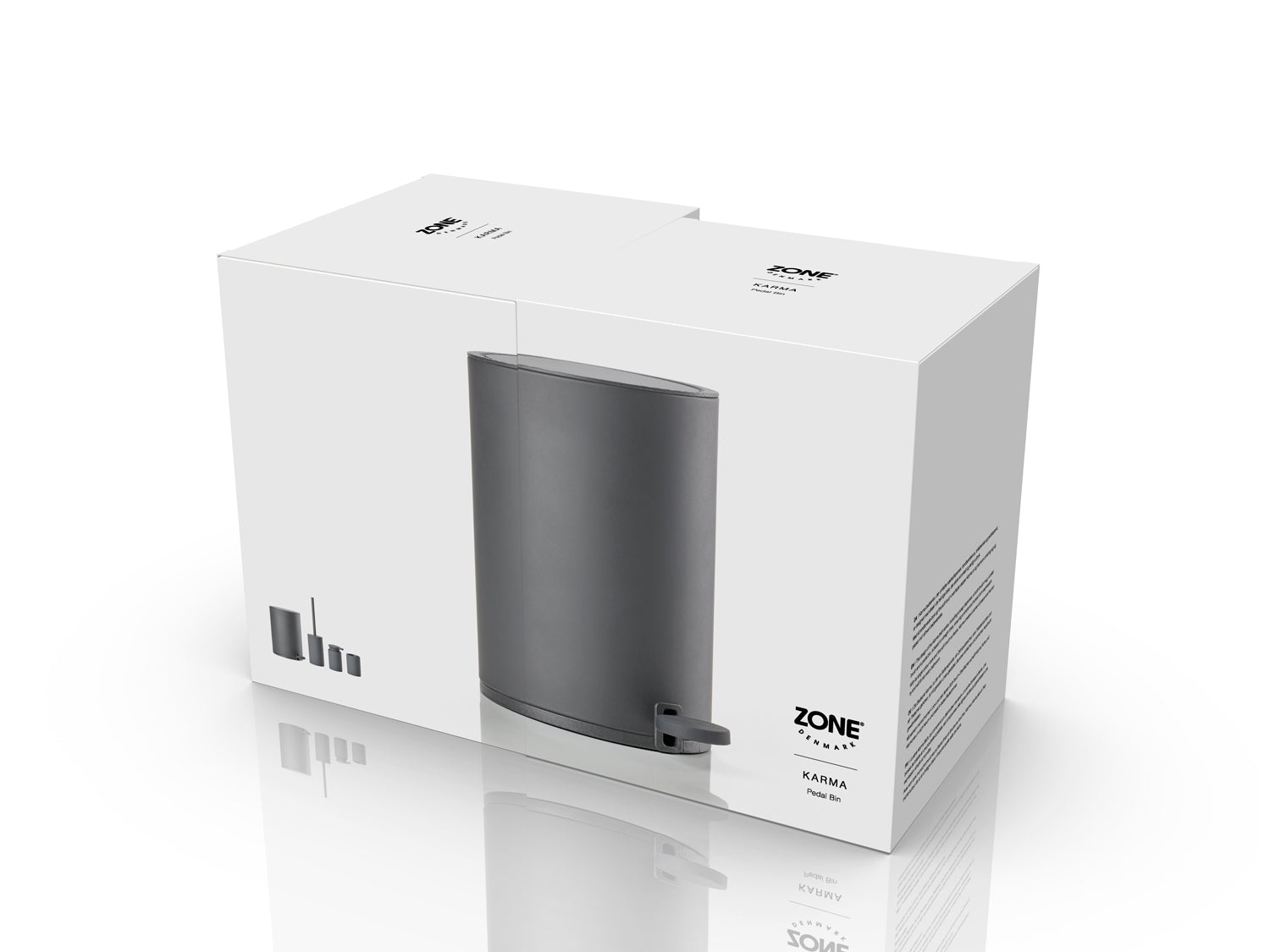 Poubelle à pédale KARMA en acier et abs Gris Zone Denmark - Mathon - 5