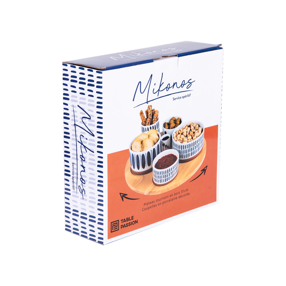 Service apéritif 6 pièces Mikonos Table passion - Mathon - 3