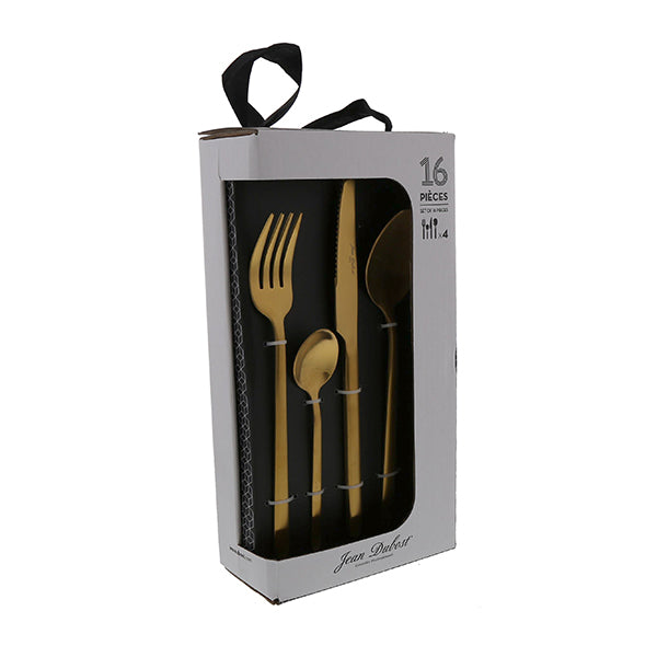 Ménagère 16 pièces Anuradha Doré Jean Dubost - Mathon - 2