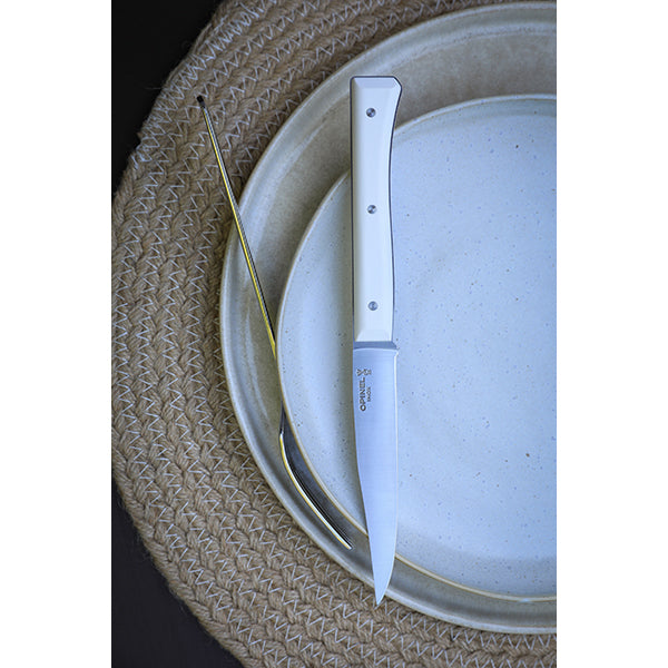 Coffret de 4 couteaux de table à lame lisse Facette blanc Opinel - Mathon - 2