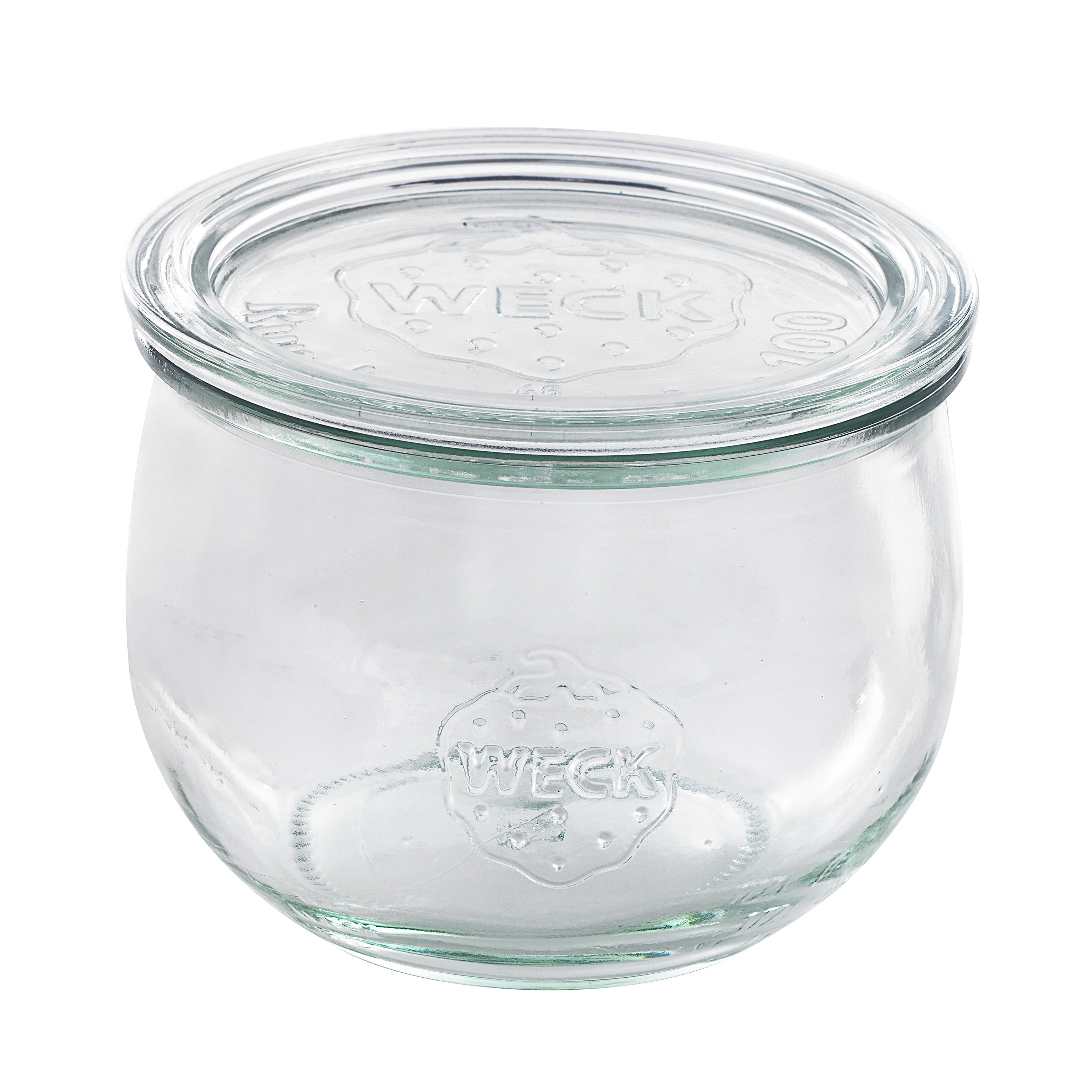 6Pcs - Bocal Bokocook en verre Weck avec couvercle en verre  H85mm 480ml FirstPack - Mathon