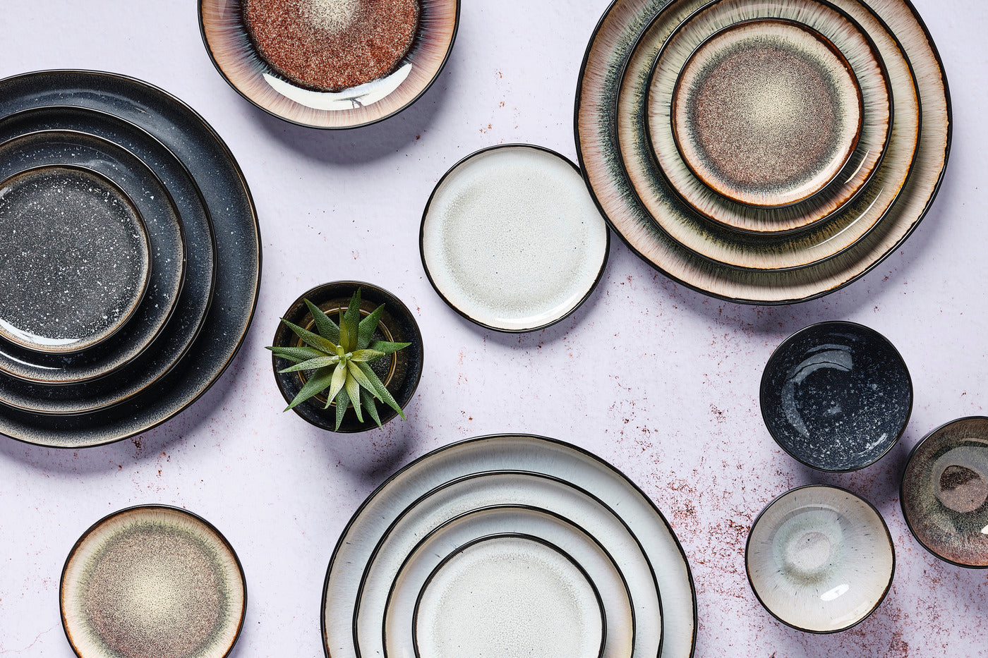 Lot de 18 set les essentiels en grès marron D Björn - Mathon - 5