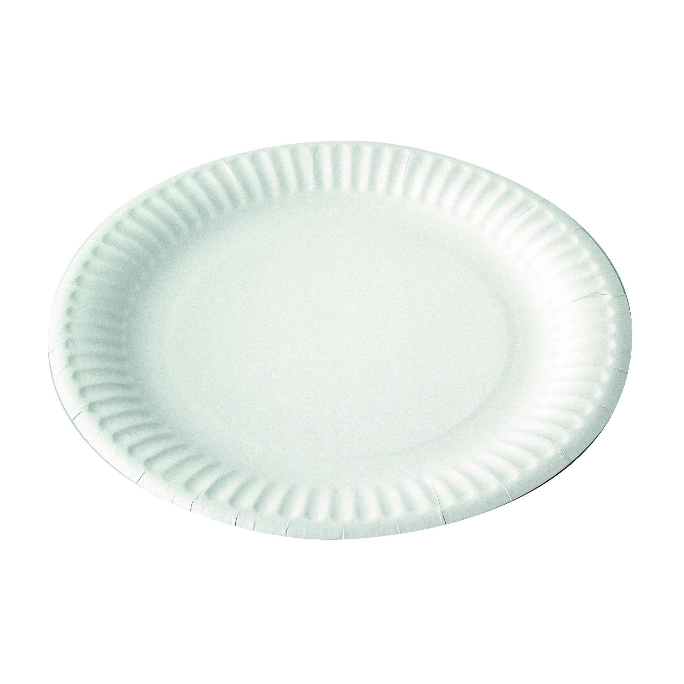 100Pcs - Assiette ronde en carton blanc   H25mm FirstPack - Mathon - 3