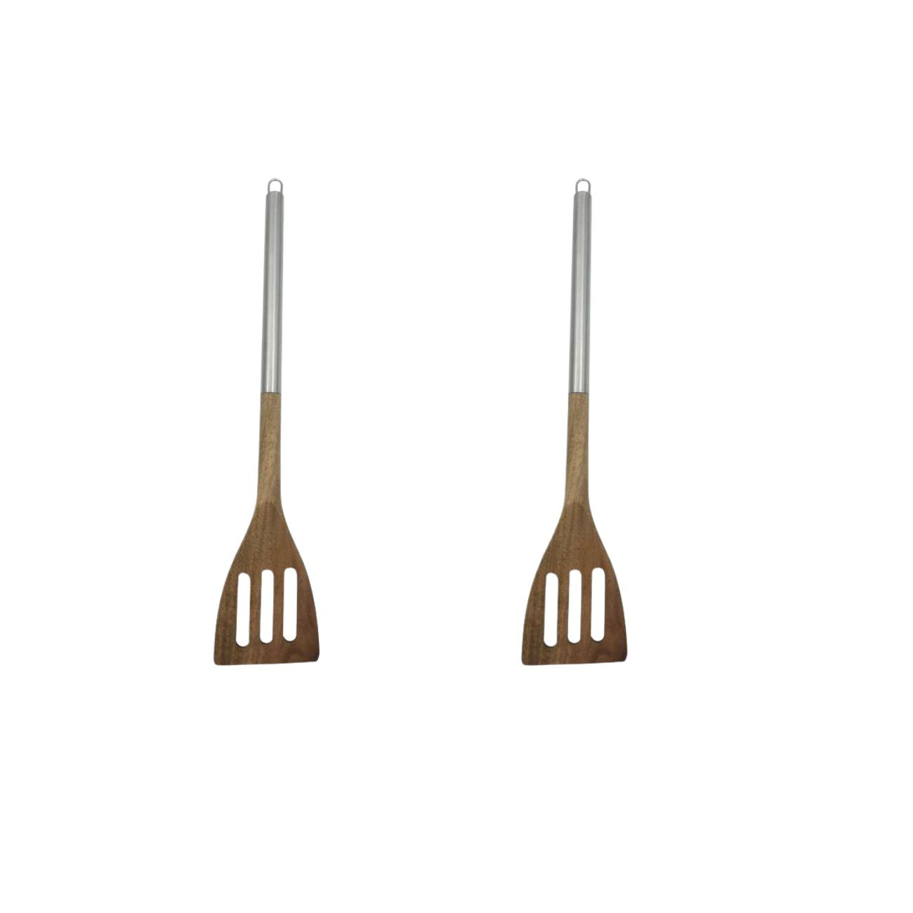 Ensemble de 2 Spatules de cuisine ajourée en bois d
