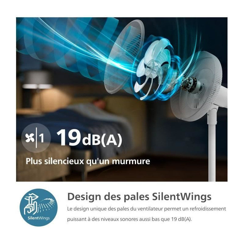 Ventilateur Sur Pied -   - Cx2550/00 - 2562 M3/ H - Blanc Philips - Mathon - 6