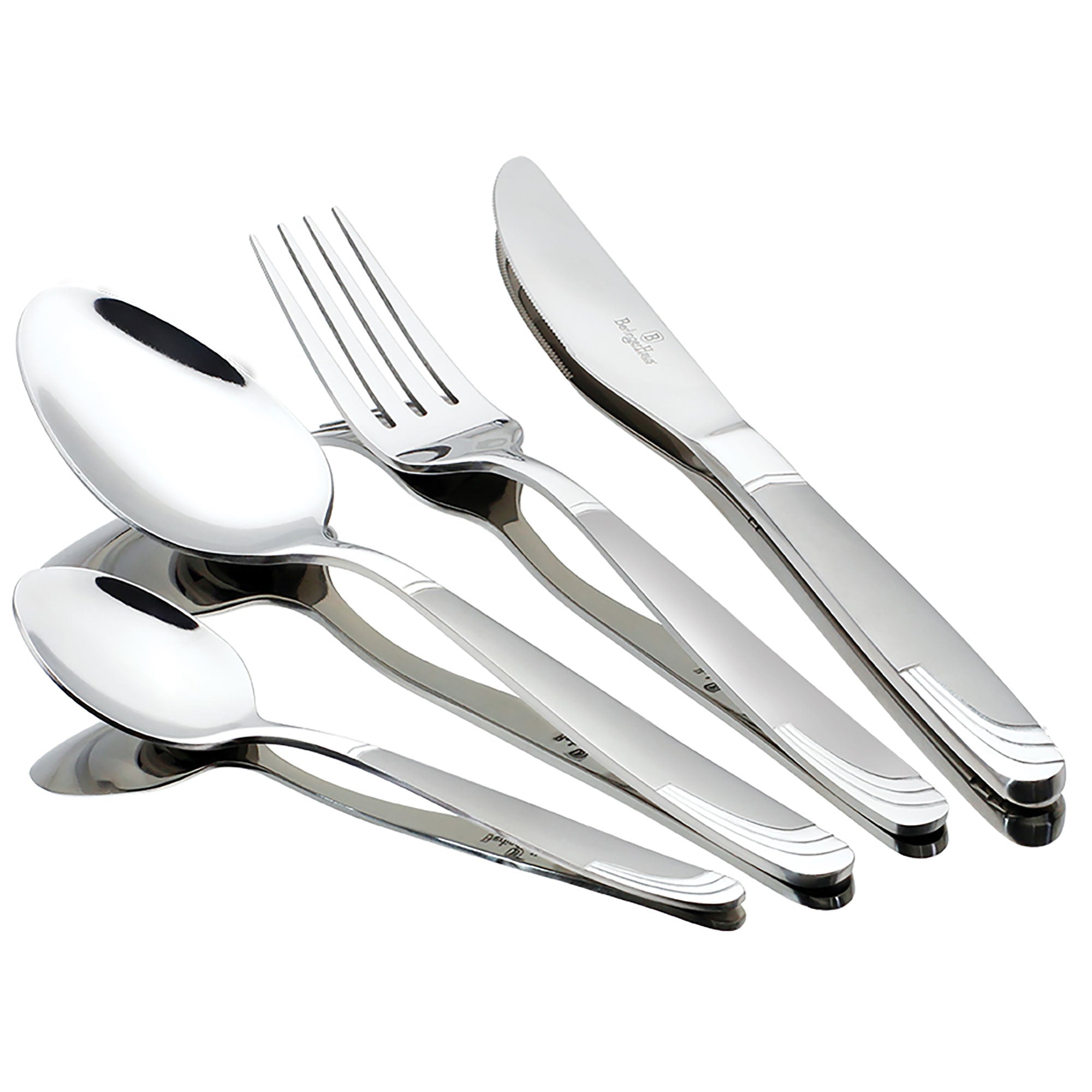 Ménagère 24-Piece Acier Inox. Finition Polie / Mat Couverts pour 6 Personnes  Inox Matt-Mirror - Mathon - 2