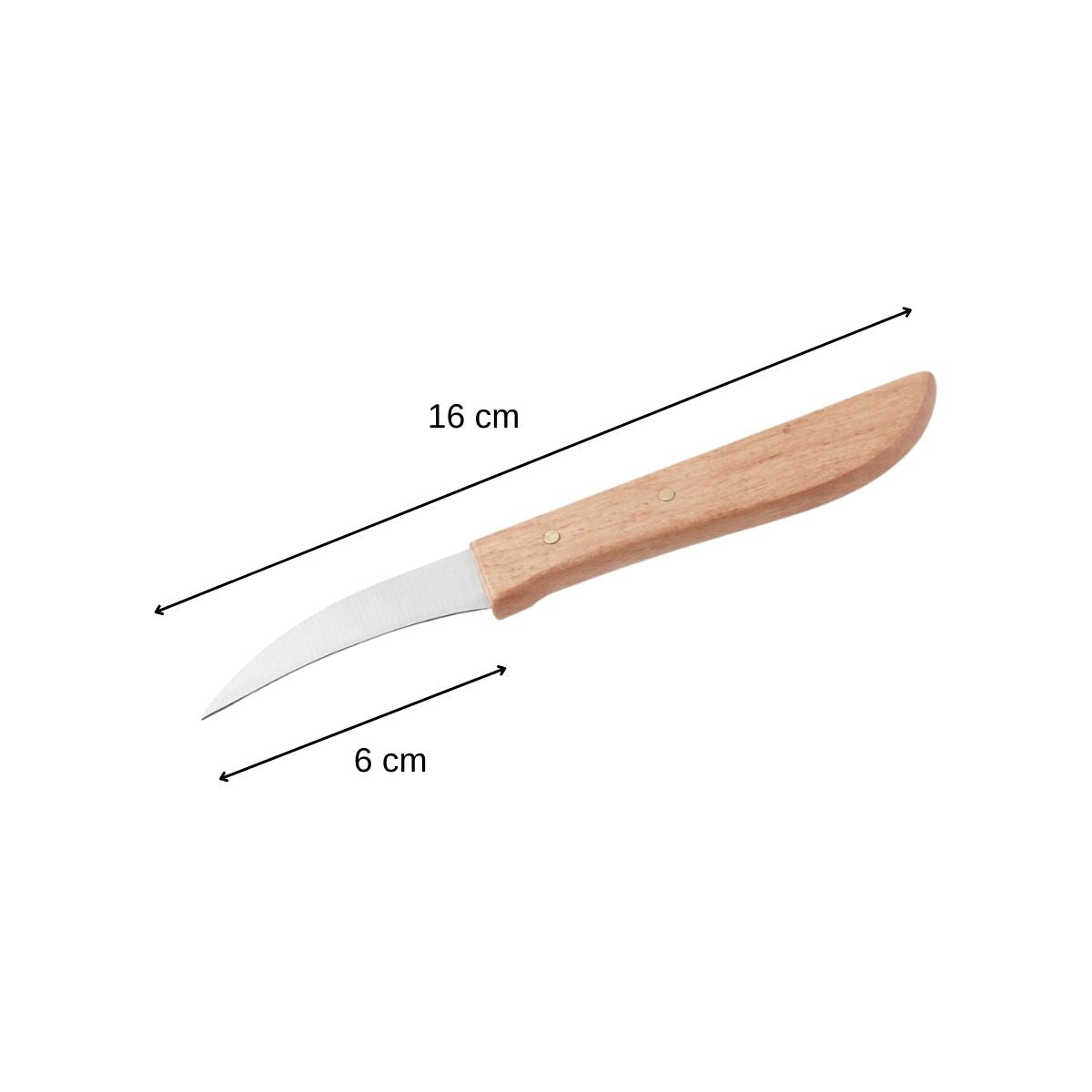 Couteau de cuisine éplucheur manche en bois 16 cm Nirosta - Mathon - 3