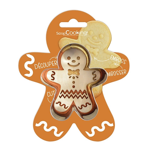 Emporte-pièce et embosseur Bonhomme en pain d’épices Scrapcooking - Mathon - 2