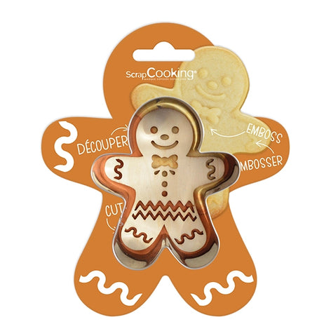 Emporte-pièce et embosseur Bonhomme en pain d’épices Scrapcooking - Mathon - 2