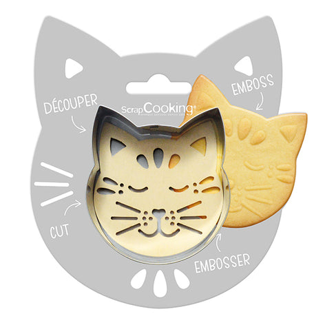 Emporte-pièce et embosseur Chat Scrapcooking - Mathon - 1