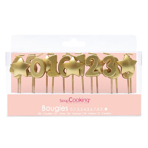 Bougies chiffres et étoiles Scrapcooking - Mathon - 1