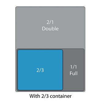 Bac Gastro Inox GN 2/3 - 65 mm - Vogue - Mathon - 2