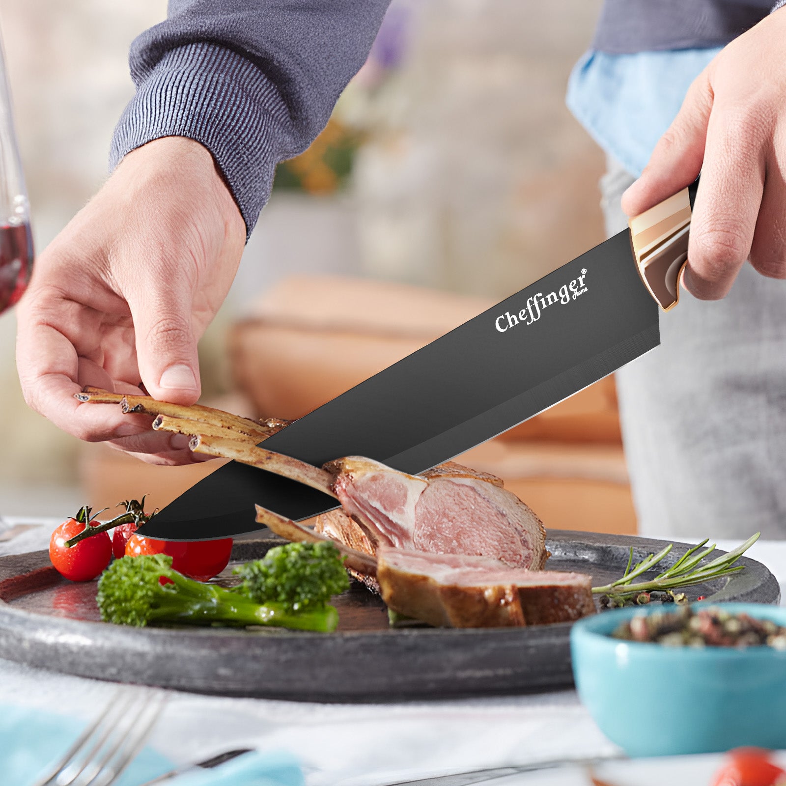 Set Couteau 6 Pièces + Support Cheffinger - Mathon - 2