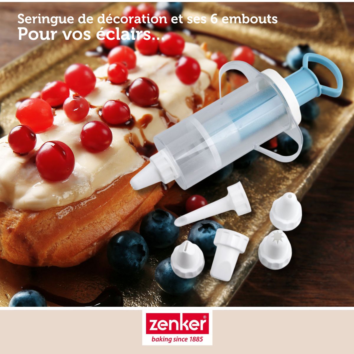 Seringue de pâtisserie et 6 embouts Zenker Sweet Sensation Zenker - Mathon - 7