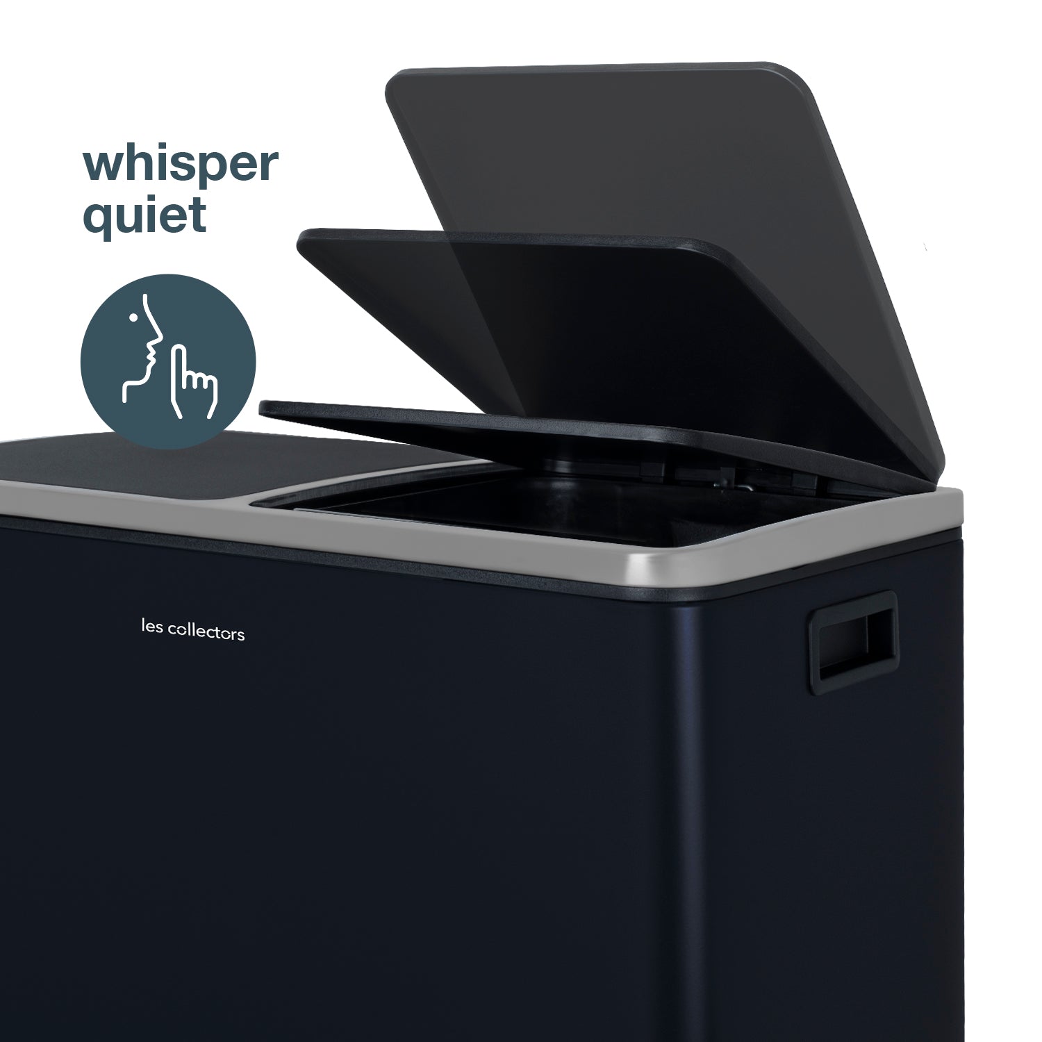 Poubelle de tri à pédale 2 x 30L, midnight blue edition - N°908 Les Collectors - Mathon - 3