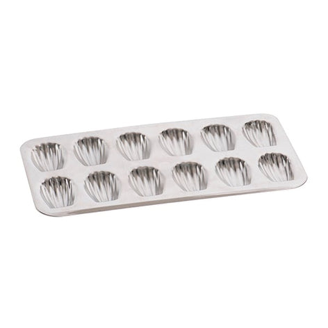 Plaque de 12 madeleines en fer blanc Gobel - Mathon - 1