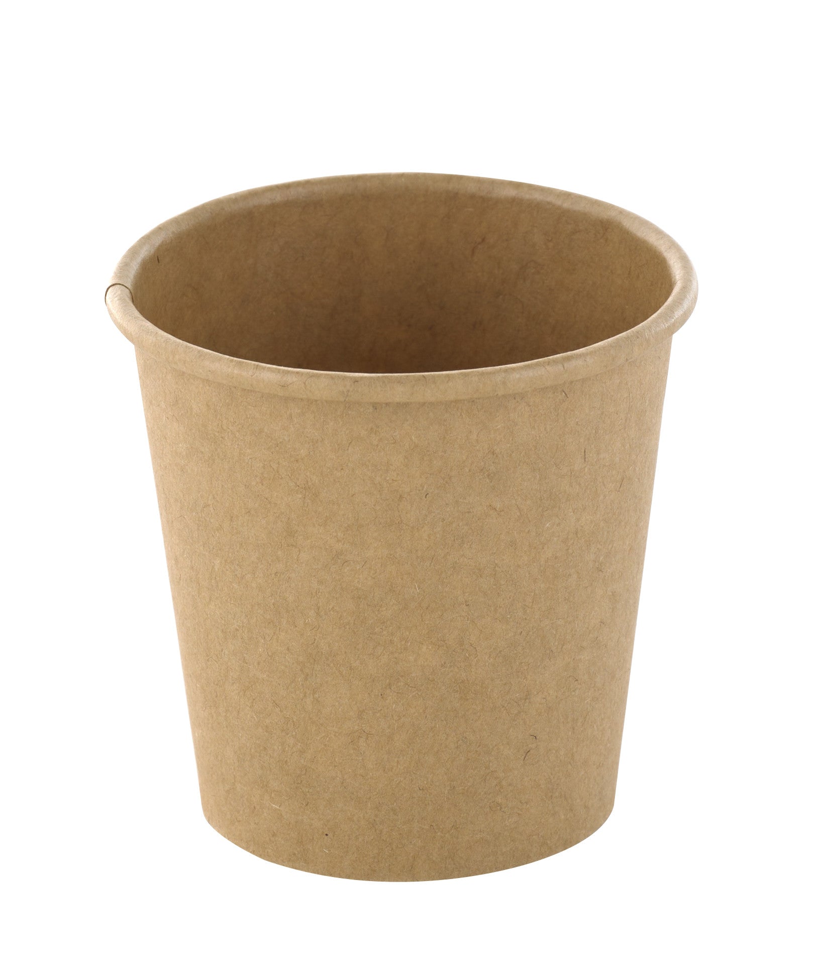 Pot à soupe et glace en carton kraft brun sans plastique, Waterbased 100ml Ø61mm, 50pcs FirstPack - Mathon