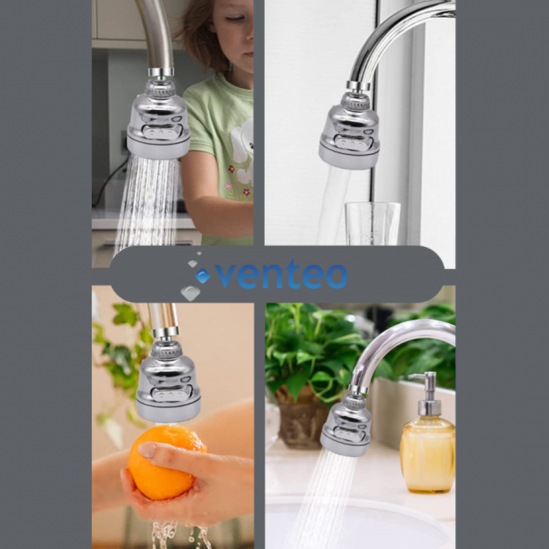 Embout Robinet Cuisine Super Jetto | Aérateur Robinet Universel Rotation 360° | Economiseur d