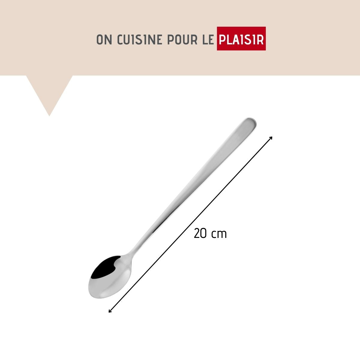 Lot de 3 cuillères à café long manche 20 cm  Petit Déjeuner Fackelmann - Mathon - 3