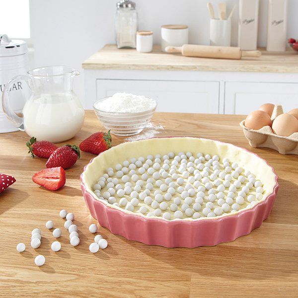 Lot Moule à tarte amovible 28 cm + Billes en céramique 600 g Mathon - Mathon - 2