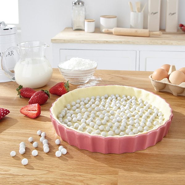 Lot Moule à Tarte Amovible rectangle 30 cm + Billes en céramique 600 g Mathon - Mathon - 4