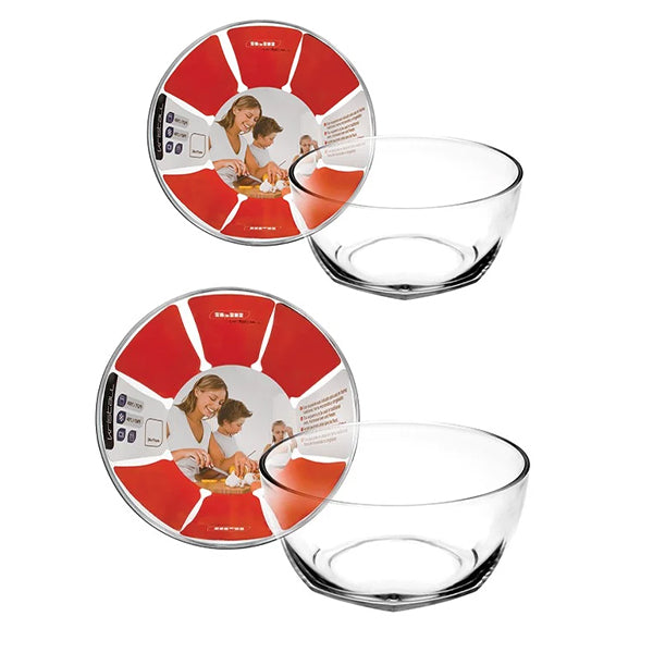 Set de 2 saladiers en verre Kristall 19 et 21 cm Ibili - Mathon