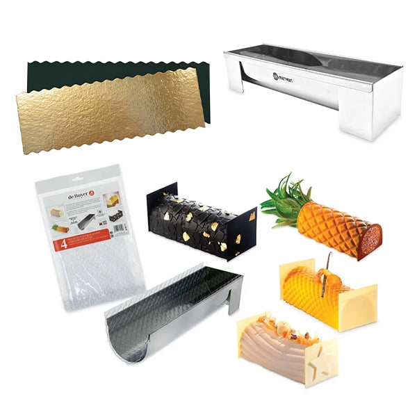 Kit gouttière à bûche démontable avec 4 feuilles de transfert décors et 5 supports - Mathon - 1