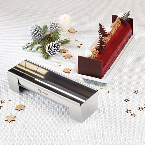 Lot gouttière à bûche démontable en inox avec plaque à pâtisserie et tapis de cuisson Mathon - Mathon - 2