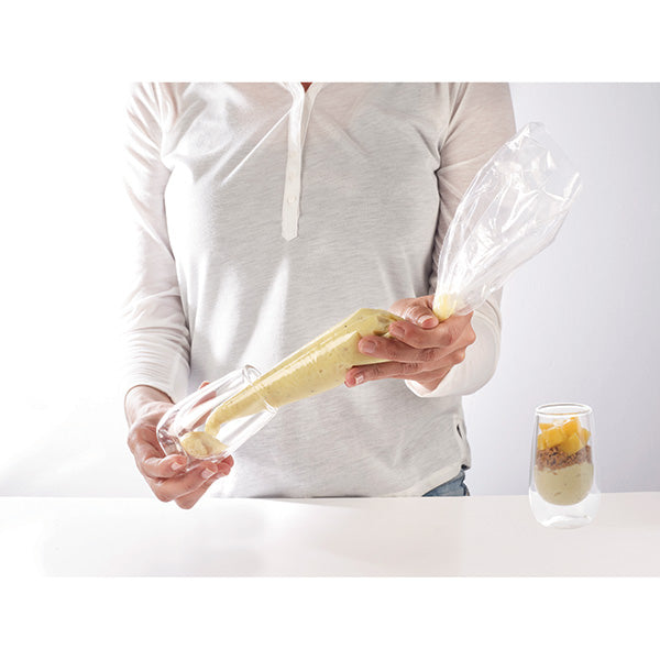 Lot 24 poches pâtissières jetables et 3 douilles inox Mathon - Mathon - 4