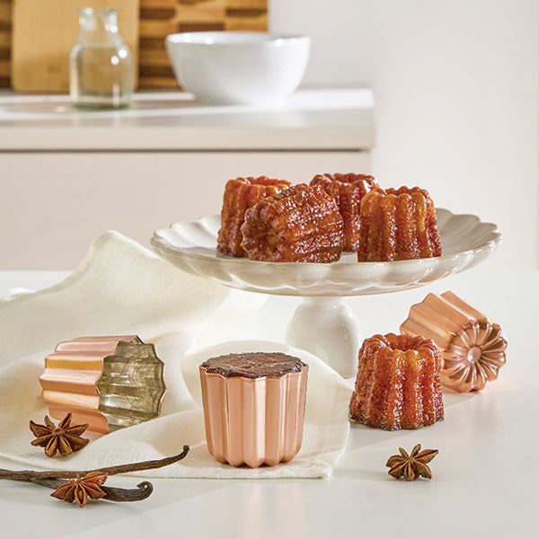 Lot de 9 moules à canelé en cuivre étamé 5,5 cm  Mathon - Mathon - 2