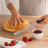 Lot de 5 moules à gâteau empilables en acier antiadhérent et d’un couteau à génoise spatule à glaçage Mathon - Mathon - 5