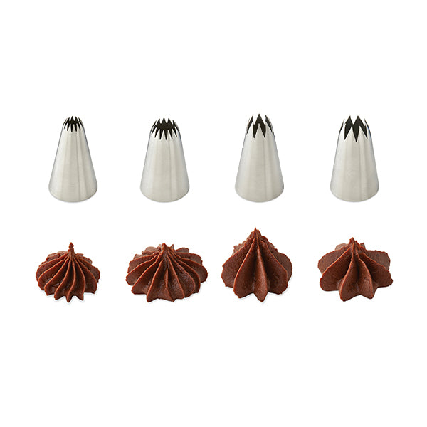 Lot plaque 12 mignardises micro-perforée en acier antiadhérent 29 x 22 cm avec rouleau de 24 poches pâtissières jetables et coffret de 12 douilles inox Mathon - Mathon - 5