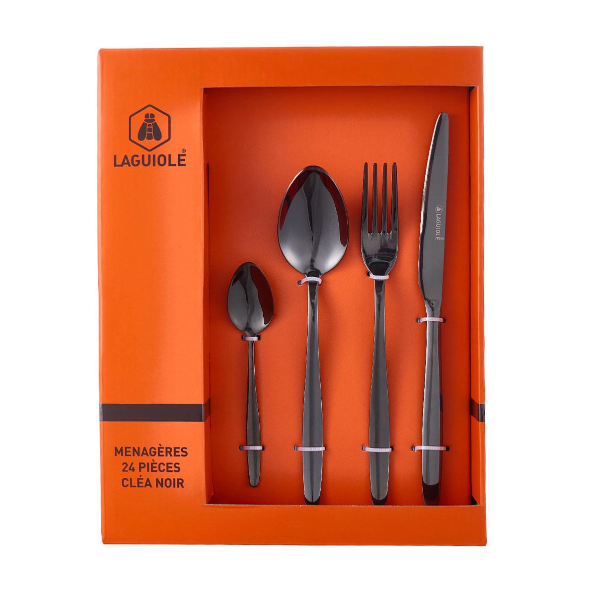 Ménagère 24 pièces - "Cléa noir" Laguiole Cuisson - Mathon - 5