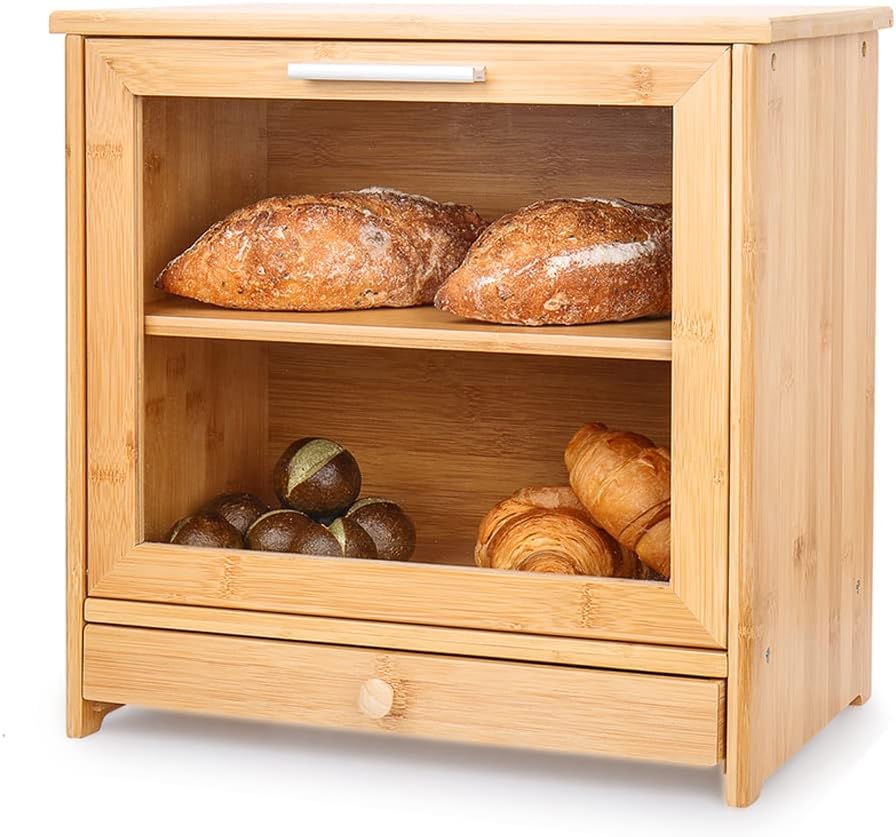 Boîte à Pain en Bambou pour comptoir de Cuisine Vendos85 - Mathon