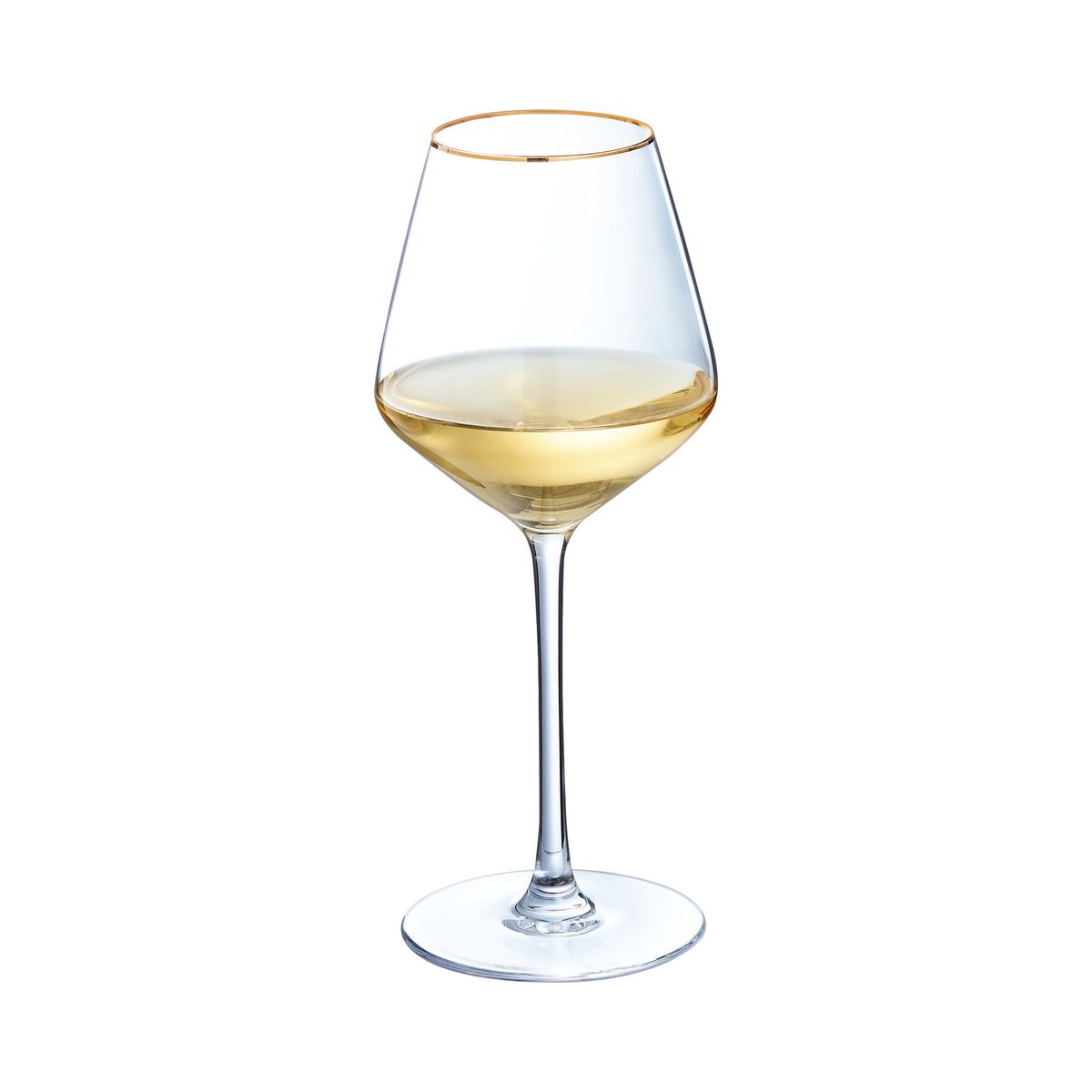 4 verres à pied 38 cl Ultime Bord Or - Cristal d