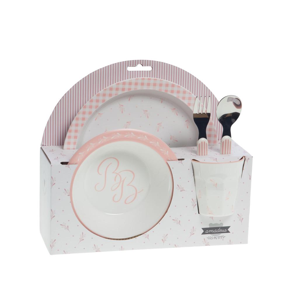 Coffret déjeuner 5 pièces Rose Amadeus - Mathon - 2