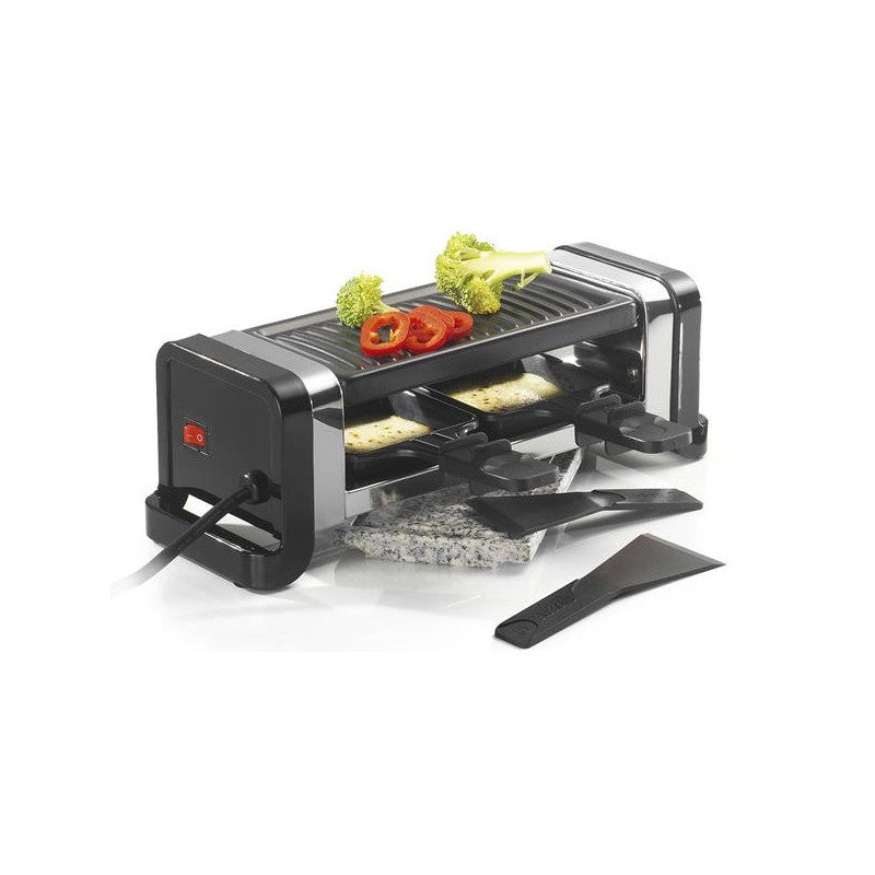 Raclette Duo Grill/pierre350w Noire Kitchenchef - Gr202-350n Kitchen Chef Professional - Mathon - 1