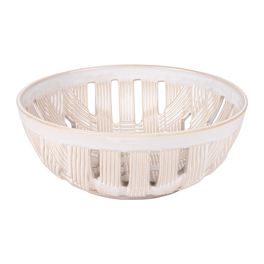 Corbeille Tressée beige 24 cm Table passion - Mathon - 1