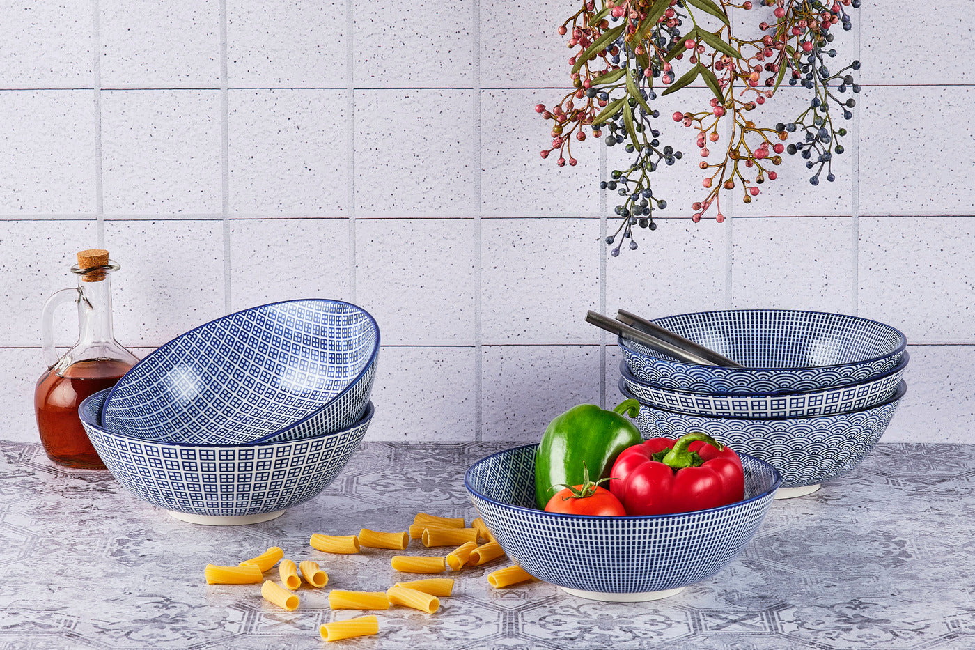 Bol PATTERN Ø21cm - 6 pièces - Dark blue Björn - Mathon - 2