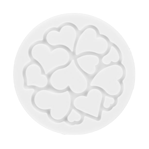 6 moules en silicone décor mini love 7 cm Silikomart - Mathon - 1