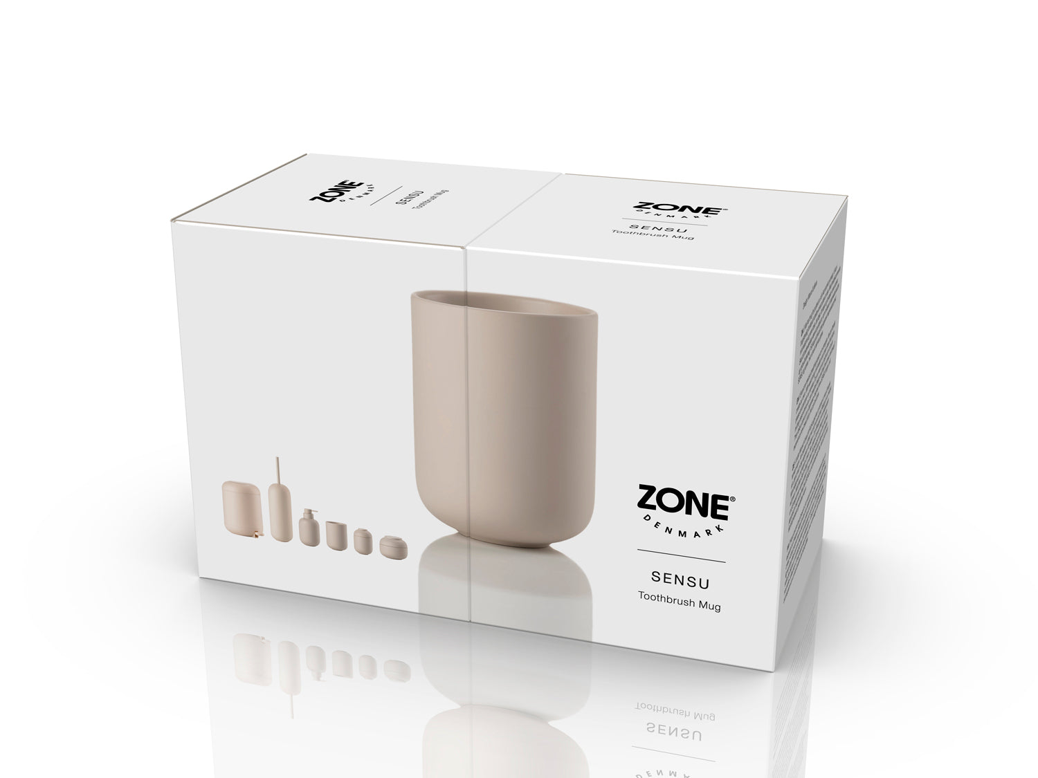 Gobelet pour brosse à dents Sensu en Grès Sable Zone Denmark - Mathon - 4