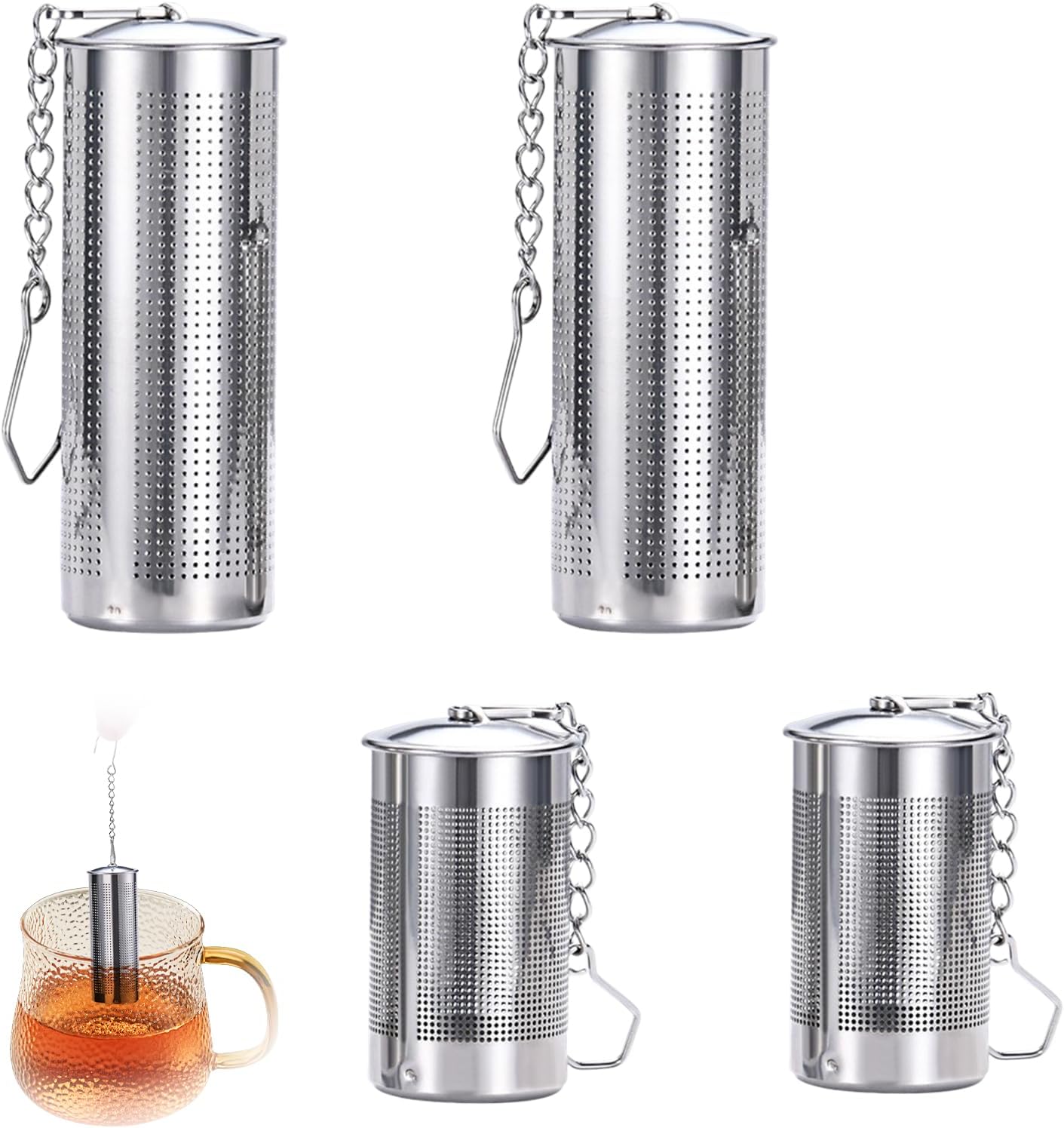 Lot de 4 infuseurs à thé en acier inoxydable Vendos85 - Mathon