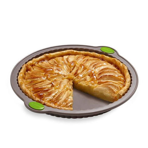Rigiflex Moule à tarte cannelée en silicone structure acier 26 cm Mathon - Mathon - 1
