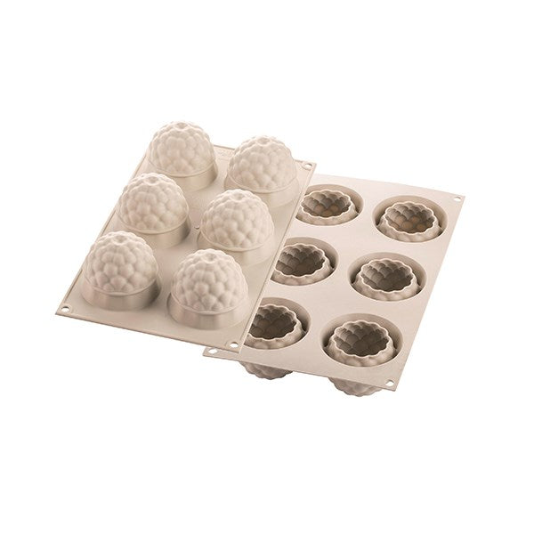 Moule silicone 3D 6 mini gâteaux fruits des bois Silikomart - Mathon - 2