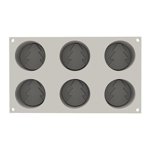 Set de 6 moules silicone Mini Hiver Sapin Silikomart - Mathon - 3
