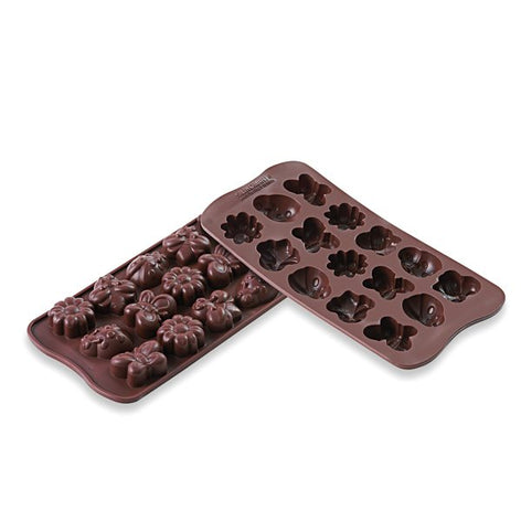 1 Moule 15 chocolats Printemps en silicone Silikomart - Mathon - 1
