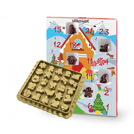 Kit calendrier de l’avent avec moule en silicone Silikomart - Mathon - 1