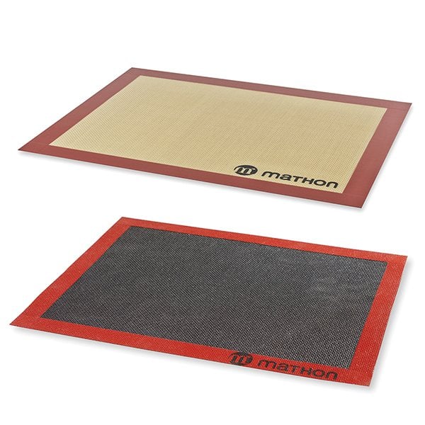 Lot tapis de cuisson et tapis de cuisson perforé silicone et fibre de verre 40 cm Mathon - Mathon - 1