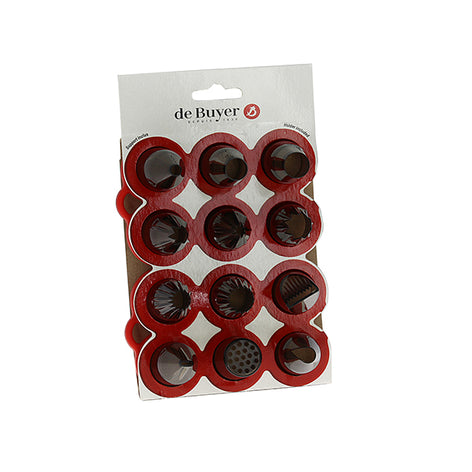 Coffret 12 douilles Tritan Mix avec support De Buyer - Mathon - 1